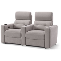 Sofanella 2-Sitzer Stoff Bari, Relaxsofa, Designsofa, Designer Couch, Italienisches Sofa, 2er Sofa grau