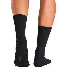 John Devin Businesssocken JOHN DEVIN, Herren, Gr. 47-48, schwarz (6x schwarz), Baumwollmischung, unifarben, elastisch, Socken, lange Form, wertig in Box verpackt