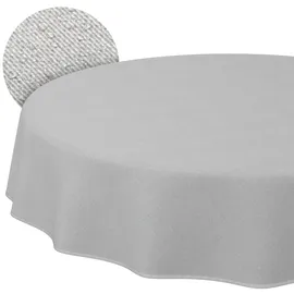 ANRO Tischdecke abwaschbar Rund 140 cm Grau