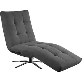 KAWOLA Relaxliege LETICIA Feincord 0 x 0 x 0 cm Grau mit Akku