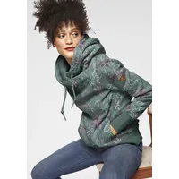 Ragwear Sweater »GRIPY FLOWERS O«, Hoodie mit floralem All Over-Druck Gr. XS (34), green, , 13674759-XS