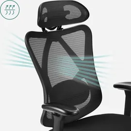 Songmics Bürostuhl Textil schwarz