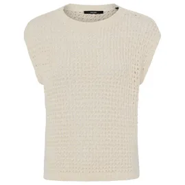 Someday Stricktop mit luftiger Häkeloptik Beige 36