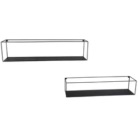 Mirrors and More Wandregal Tinka 65 x 15 x 15 cm Schwarz