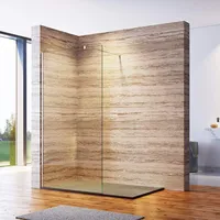 ELEGANT Walk in Duschwand 76x200 cm Duschtrennwand 8 mm Nano Glas duschglaswand