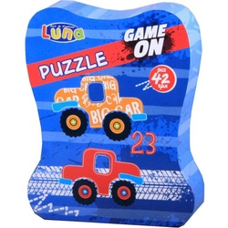 Diakakis Puzzle Autos 42-tlg. XXL Puzzleteile Format 42 x 42 cm, Puzzleteile bunt