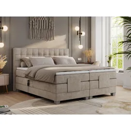 MKS Boxspringbett 140 x 200 cm H3 Beige