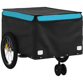 vidaXL Fahrradanhänger Schwarz/Blau 2018