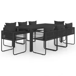 Garten-Essgruppe PVC Rattan | vidaXL : Größe - 9-tlg.