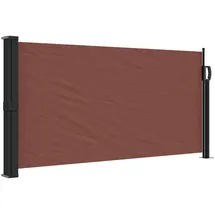 vidaXL Seitenmarkise Ausziehbar 100 x 300 cm Braun Polyester