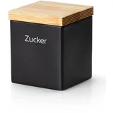 Continenta Vorratsdose Keramik schwarz 10 x 10 x 12,5 cm 0,8 l