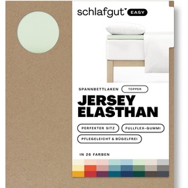 SCHLAFGUT Spannbettlaken für Topper Jersey-Elasthan 140 x 200 - 160 x 220 cm green light