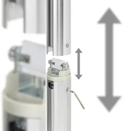 SpeaKa Professional Projector Beamer-Deckenhalterung Neigbar, Drehbar Boden-/Deckenabstand (max.): 106 cm Silber