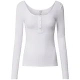 Pieces Langarmshirt PCKitte (1-tlg) Plain/ohne Details weiß S (36)