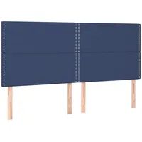 VidaXL Kopfteile 4 Stk. Blau 100x5x78/88 cm Stoff