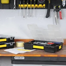 Stanley Sortimentskasten Kunststoff 37,5x6,7x29,2 cm schwarz/transparent/gelb unbestückt