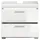 xonox.home Waschbeckenunterschrank 2 Schubladen 60 x 56 x 34 cm Weiß Hochglanz