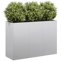 vidaXL Pflanzgefäß 120 x 40 x 80 cm Silber