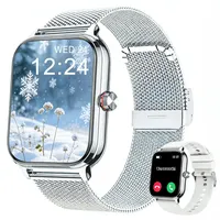 LODIMEKE Smartwatch Herren Damen Telefonfunktion Blutdruck Herzfrequenz Schlaf, 1.96’’ AI Fitnessuhr 100+ Sportmodi, IP67 wasserdichte Schrittzähler Wecker Taschenrechner Visitenkarte iOS Android