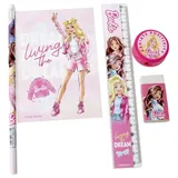 Barbie Kreativset Barbie Schreibset 5-teilig Paints Schule Mädchen Mattel rosa
