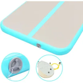 vidaXL Aufblasbare Gymnastikmatte mit Pumpe 800x100x10 cm PVC Grün