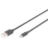 Digitus USB 2.0 USB-A Stecker, USB-Micro-B Stecker 3.00 m Schwarz AK-300110-030-S