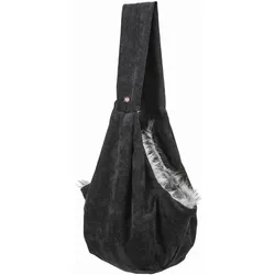 Haustier-Tragetasche Trixie Soft Schwarz Grau Polyester Baumwolle 22 × 20 × 60 CM