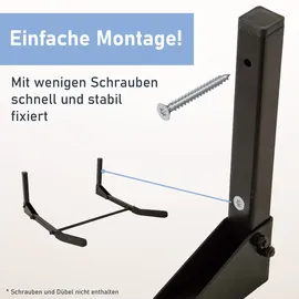 Lemodo Fahrrad Wandhalterung klappbar mit Ablagenetz schwarz