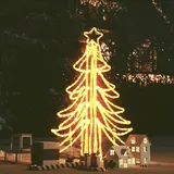 vidaXL LED-Weihnachtsbaum Klappbar Warmweiß 87x87x93 cm