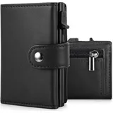 DTC GmbH Geldbörse Geldbörse Herren mit RFID Schutz, Portmonee Portemonnaie Herren klein Slim Wallet mit Münzfach, 12 Karten Kreditkartenetui Geldbeutel