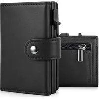 DTC GmbH Geldbörse Geldbörse Herren mit RFID Schutz, Portmonee Portemonnaie Herren klein Slim Wallet mit Münzfach, 12 Karten Kreditkartenetui Geldbeutel