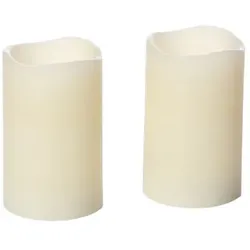 flower Power LED Kerze MICA 2er Set