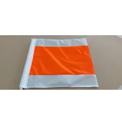 Warnflagge 75x75cm mit Holzstiel 100cm