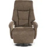 sit&more TV-Sessel Enjoy Kunstleder 74 x 109 x 77 cm Braun mit Motor und Aufstehhilfe