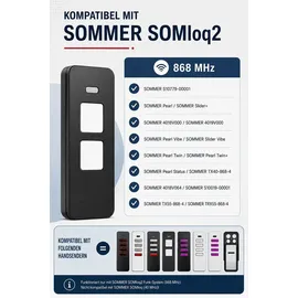 PNGOS Ersatz 868MHz Handsender für Sommer Pearl Twin S10019-00001