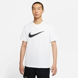 Nike Sportswear Swoosh Kurzarm-T-Shirt White / Black XL Regular
