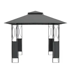 vidaXL Pavillon mit Dach Anthrazit 300x300x270 cm Stahl