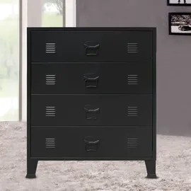 vidaXL Schubladenschrank 78 x 93 x 40 cm Schwarz