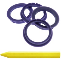 4X Zentrierringe 72,5 x 60,1 mm Lila Felgen Ringe + 1x Reifen Kreide Fett Stift