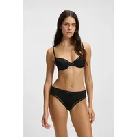 Hugo Slip mit Spitzenbesatz, Modell 'UNIQUE', Black, XS