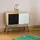 Relaxdays Sideboard Retro 70 x 80 x 40 cm Schwarz/Weiß
