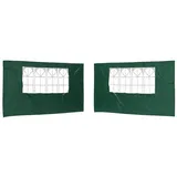 Arborthrum Party Zelt Seitenteil 2 pcs Seitenwand für Pavillon Seitenplane Ersatzwand für Partyzelt Gartenzelt 400 x 195 cm Grün PE und Stahl