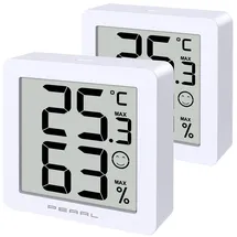 Pearl Kompakte Thermo- & Hygrometer Beige 2er-Set