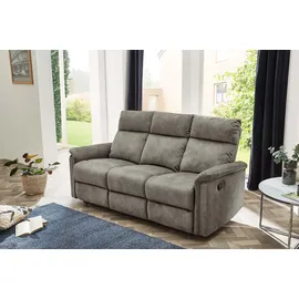Jockenhöfer 3-Sitzer JOCKENHÖFER GRUPPE "Amrum, B: 180 cm", grau (hellgrau), B:180cm H:100cm T:90cm, Sofas, mit Relax- & Liegefunktion, Taschenfederkern-Polsterung