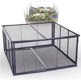 Novatool Garten-Komposter Metall 100x100x100 cm + Deckel und Boden, mit erweiterbarem Stecksytem, pulverbeschichteter Metallkomposter mit 1000