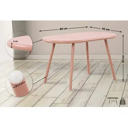 CLP Outdoor Couchtisch Velva pink