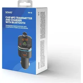 Savio TR-12, Analog & Digital, FM, 87,6 - 107,9 MHz, OLED, Bluetooth, Audiostreaming, Freisprechen - Schwarz