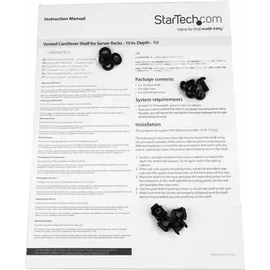 Startech Fachboden Stahl 10 Zoll schwarz