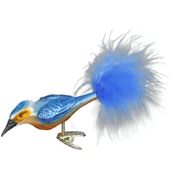Eisvogel 10 cm - Inge-Glas 10015S023 gefiederte Freunde - Christbaumschmuck Glas mundgeblasen