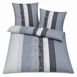 JANINE Davos 6456 silber/graphit 135 x 200 cm + 80 x 80 cm